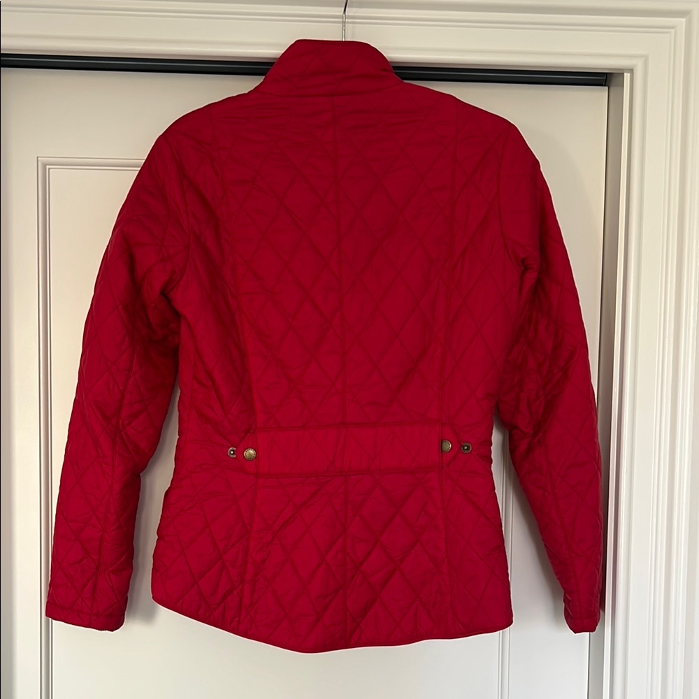 Barbour Red Quilted Utility Jacket - Picture 6 of 9